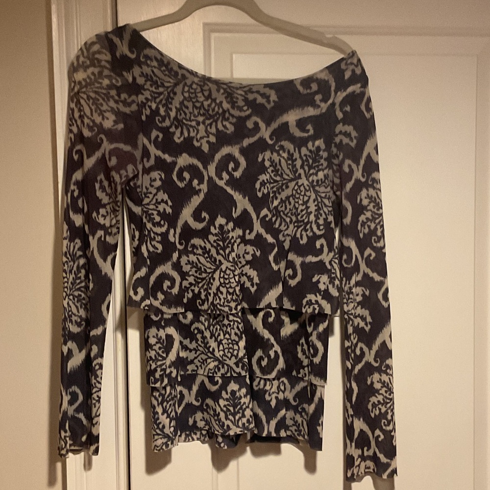 Sweet Pea Black and White Long Sleeve Top